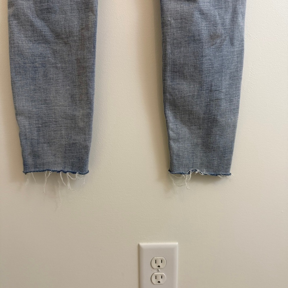 Pistola Straight Leg Light Wash Distressed Fray Hem Jeans Size 29 - Picture 5 of 11